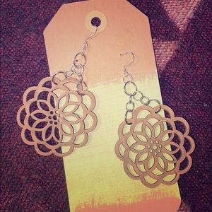 Hand made earrings with silver hooks